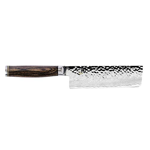 Shun Cutlery Premier 5.5', Ideal Chopping Vegetables and All-Purpose Chef, Professional Nakiri, 5.5 Inch, Handcrafted Japanese Kitchen Knife