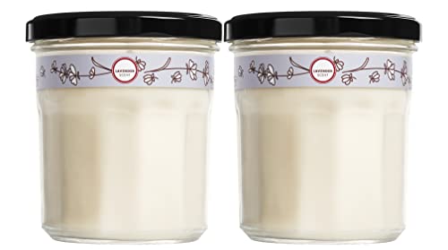 Mrs. Meyer's Clean Day Scented Soy Aromatherapy Candle, 35 Hour Burn Time, Made with Soy Wax, Lavender, 7.2 oz- Pack of 2