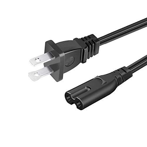 8.2ft 2 Prong Power Cord for Sony Playstation 4 PS4 Pro CUH-7200 Series New Model 2-Slot AC Power Cord Replacement Supply Cable