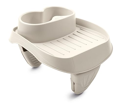 Intex 28500E PureSpa Attachable Cup Holder and Refreshment Tray Hot Tub Accessory for Select PureSpa Models, Holds 2 Standard Beverage Containers, Tan