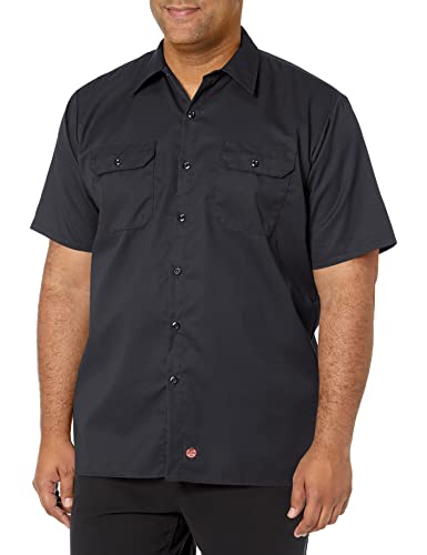 Red Kap Men's Tall Size Utility Uniform Shirt, Black, 3X-Large
