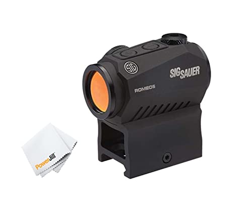 Sig Sauer SOR52001 Romeo5 1x20mm Compact 2 Moa Red Dot Sight, Black + Lens Cleaning Cloth