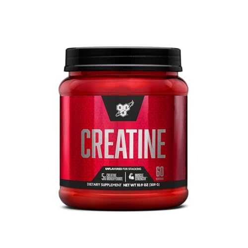 BSN Micronized Creatine Monohydrate Powder, Unflavored, 2 Months Supply-60 Servings, 10.9 ounce