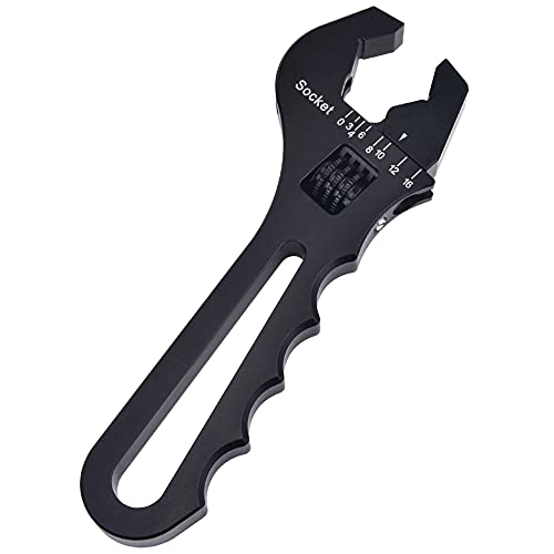 EVIL ENERGY AN Fitting Hose Wrench Adjustable 3AN-16AN Aluminum Black