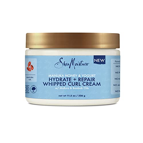 SheaMoisture Hydrate and Repair Moisturizing Curl Cream for Curly Hair Manuka Honey and Yogurt Sulfate Free Curly Hair Cream 11.5 oz