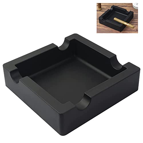Outdoor Cigar Ashtrays Unbreakable Large Ring Gauge Silicone Ashtrays for Patio/Outside/Indoor/Home Decor with 4 Rest Cigar Holder Ash Tray Minimalistic