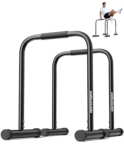 Sportsroyals Dip Bar,Adjustable Parallel Bars for Home Workout,Dip Station with 400LBS Loading Capacity