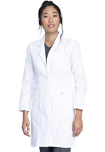 Dickies womens Professional Whites 37' Medical Lab Coat, White, Medium US