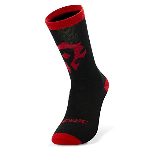 ABYstyle World of Warcraft Horde Black and Red Socks One Size One Pair Polyester Footwear Unisex Accessorie Merch Gift