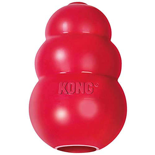 KONG Classic Stuffable Dog Toy - Fetch & Chew Toy for Dogs - Treat-Filling Capabilities & Erratic Bounce for Extended Play Time - Durable Natural Rubber Material - for Medium Dogs