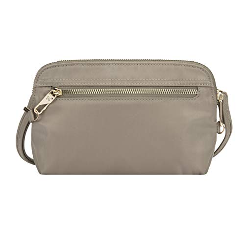 Travelon Women's Anti-Theft Tailored Convertible Crossbody Clutch, Sable, One Size