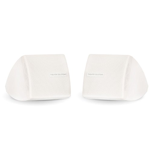 Theater Solutions TS30W Mountable Indoor Speakers White Bookshelf Pair