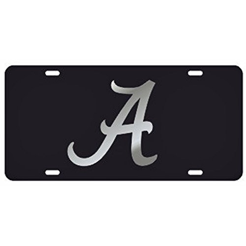 Alabama Crimson Tide Black'A' Laser Cut License Plate