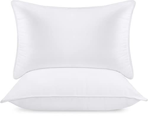 Utopia Bedding Bed Pillows for Sleeping (White), Standard Size, Set of 2, Hotel Pillows, Cooling Pillows for Side, Back or Stomach Sleepers