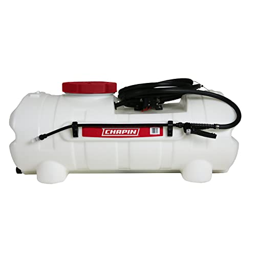 Chapin 97154 Made in The USA 15 Gallon, High Performance 1 GPM Mounted ATV/UTV Spot Sprayer with 6 Inch Tank Opening, up to 60 PSI, 18 Inch Wand, Translucent White