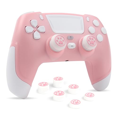 RALAN Pink Wireless Controller Compatible with Playstation 4/Pro/Slim/for PS4 Dualshock 4 Gamepad with Headphone Jack and Touch Pad