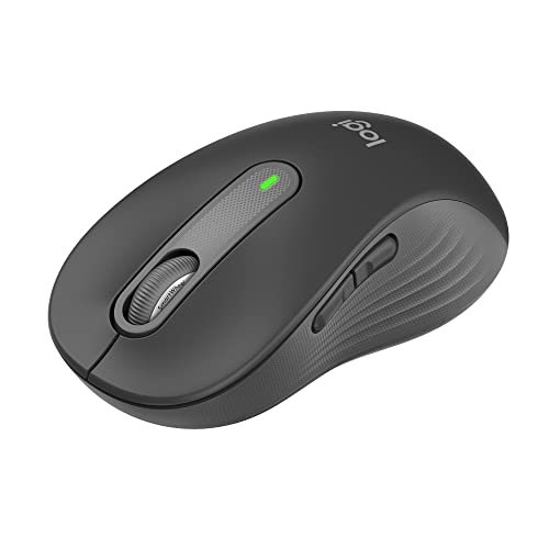Logitech Signature M650 L Full Size Wireless Mouse - for Large Sized Hands, Silent Clicks, Customizable Side Buttons, Bluetooth, Multi-Device Compatibility (Graphite) (Renewed)