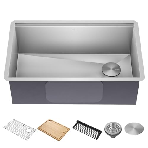 Kraus KWU110-30 Kore Kitchen Single Bowl, 30 Inch, 30'- Workstation Sink