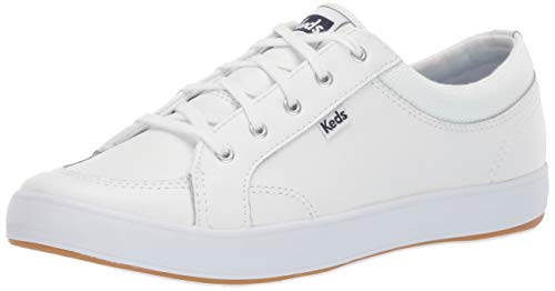 Keds Center Lace Up, Sneaker Womens, White Leather, 9 Medium