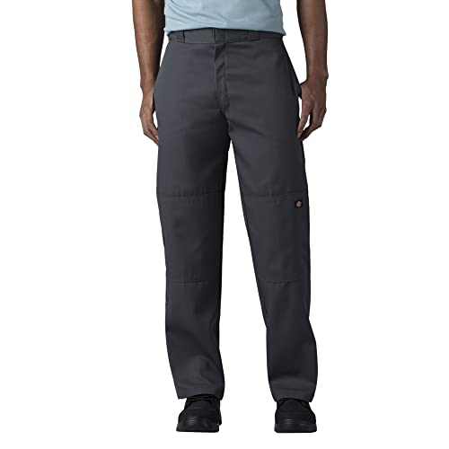 Dickies Men's Loose Fit Double Knee Twill Work Pant, Charcoal Grey, 30W x 30L