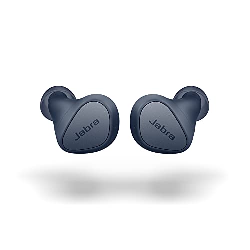 Jabra Elite 3 in Ear Wireless Bluetooth Earbuds – Noise Isolating True Wireless Buds with 4 Built-in Microphones for Clear Calls, Rich Bass, Customizable Sound, and Mono Mode - Navy