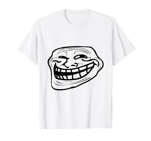 Funny Troll Face Nerd Geek Graphic T-Shirt