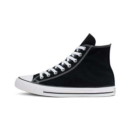 Converse M9160- Chuck Taylor All Star High Top Unisex Black White Sneakers, 6.5 Women/4.5 Men