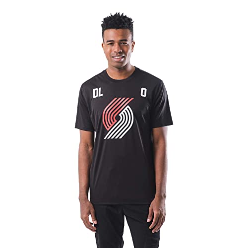 Ultra Game NBA Portland Trail Blazers - Damian Lillard Mens Active Tee Shirt, Team Color, Large