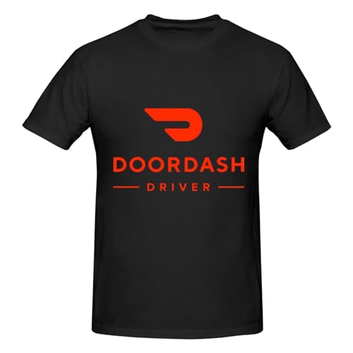 Doordash Men's T-Shirt Basic Short Sleeve Tee Fashion Classic Music Memory Casual Top 3X-Large Black