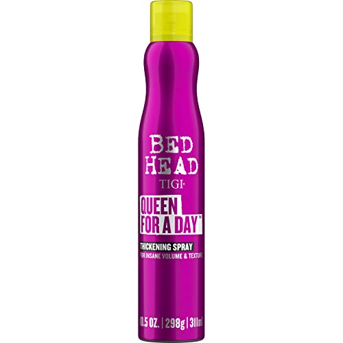 Bed Head by TIGI Texture Spray for Hair, Queen For A Day Volume Spray, Hair Thickening Spray for Fine Hair, 10.5 oz