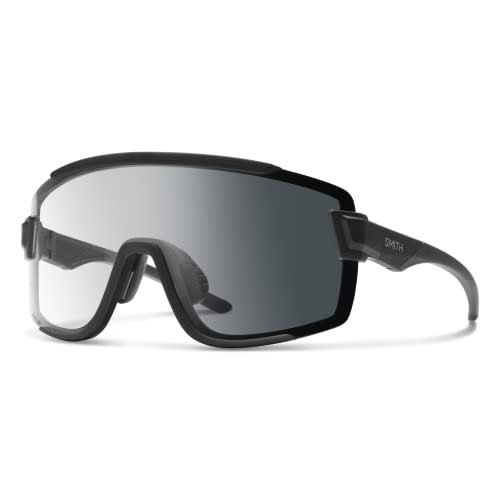 SMITH Wildcat Sunglasses – Single Lens Performance Sports Sunglasses for Biking, MTB & More – For Men & Women – Matte Black w. Photochromic Grey to Clear Lens