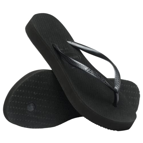 Havaianas Women's Flip Flop Sandals, Black, 7-8