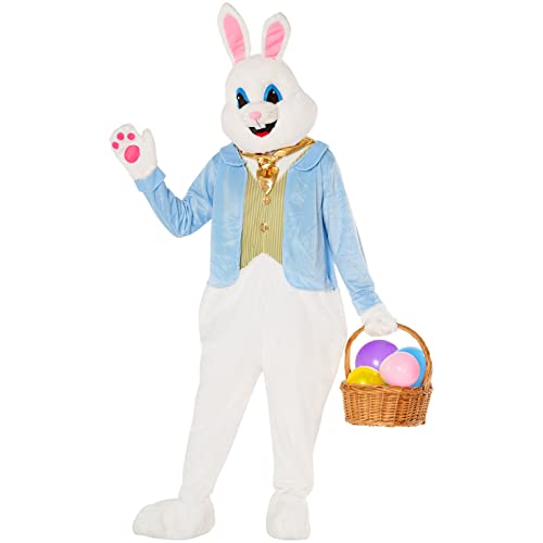 Morph Costumes Easter Bunny Costume Adult Bunny Suit Deluxe Costume For Adults Men & Women Rabbit Mascot Standard