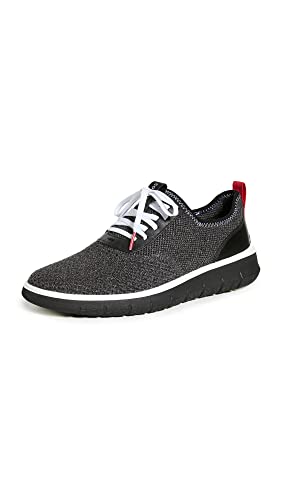 Cole Haan mens Generation Zerogrand Stitchlite Sneaker, Gray Pinstripe/Black Knit/Barbados Cherry/Black, 10 US