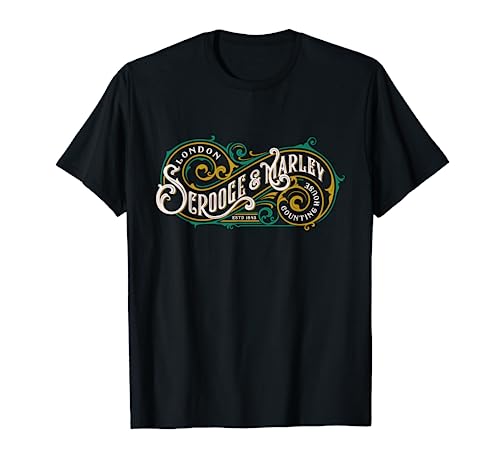 Scrooge and Marley Counting House Christmas Carol Vintage T-Shirt