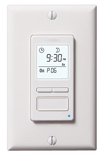 Honeywell Home RPLS740B ECONOswitch 7-Day Solar Programmable Switch, Lights and Motors, Indoor and Outdoor, Energy Saving