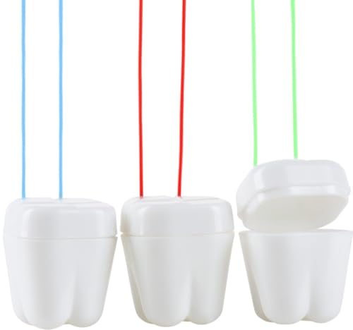 SP HOME GOODS Tooth Saver Necklace Holders | Colorful Teeth-Saver Necklaces | Tooth Fairy Kids Necklaces | Great Dentist Office Incentive Reward Prize and Unique Keepsake Box 100-Pack