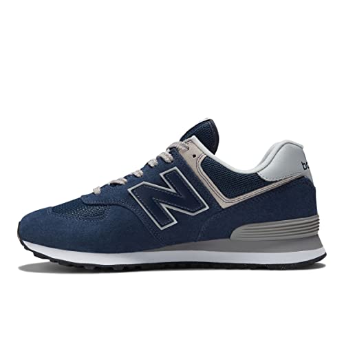 New Balance Men's 574 Core Sneaker, Navy/White, 9.5