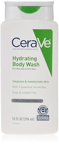 CeraVe Body Wash for Dry Skin | Moisturizing Body Wash with Hyaluronic Acid and Ceramides | Paraben, Sulfate & Fragrance Free | 10 Ounce