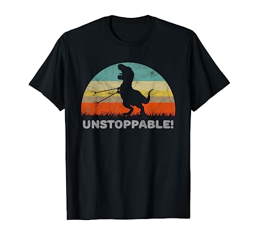 Unstoppable T Rex With Trash Grabber Pickup Tool Funny T-Shirt