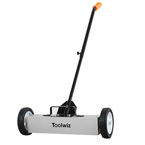 18 Inches 26 Lbs Heavy Duty Magnetic Sweeper Magnetic Pickup Tool Telescoping Magnet Tool Holder with Quick Release Latch and Extension Handle