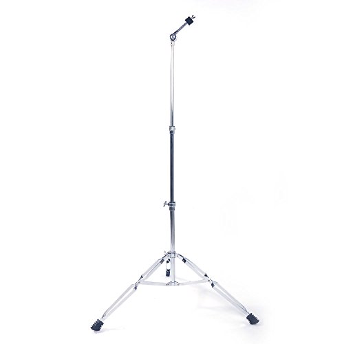 Ktaxon Cymbal Stand with Adjustable Height 27.5'-52.7', Premium Stainless Steel Frame, Double Braced Legs, Rubber Feet