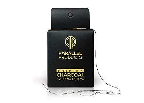 Parallel Products - Premium Eyebrow Mapping String for Microblading - Pre-Inked - 1 mm Charcoal Thread - Essential Brow Microblading Supplies - 15 Meters per Box