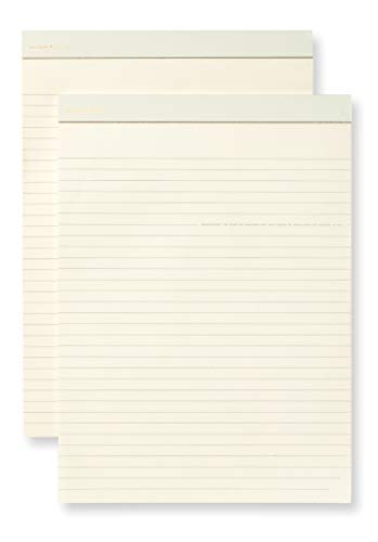 Kate Spade New York Notepad Folio Refill Set of 2, Letter Size Pads with 50 Lined Sheets Each, Cream