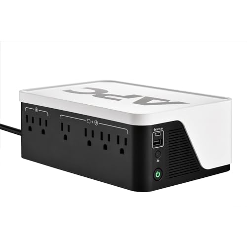 APC UPS Battery Backup, 700VA UPS with 4 Backup Battery Outlets, Type C USB Charging, BE700G3 Back-UPS