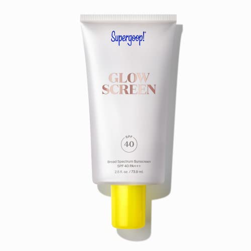 Supergoop! Glowscreen (SPF 40) - 2.5 fl oz - Glowy Primer + Broad Spectrum Sunscreen - Adds Instant Glow - Helps Filter Blue Light - Boosts Hydration with Hyaluronic Acid, Vitamin B5 & Niacinamide
