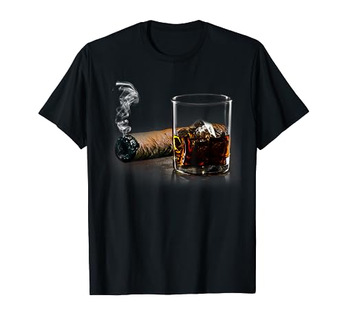 Cigar and Bourbon T-shirt Great Gift for Cigar Lounge Lovers T-Shirt