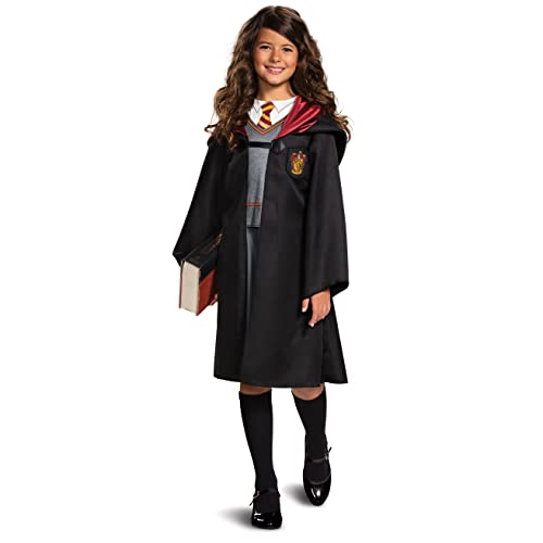Harry Potter Hermione Granger Classic Girls Costume, Black & Red, Kids Size Large (10-12)