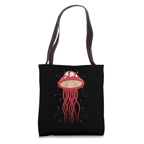 Cute Underwater Sea Jellyfish Mushroom Foraging Mycology Tote Bag