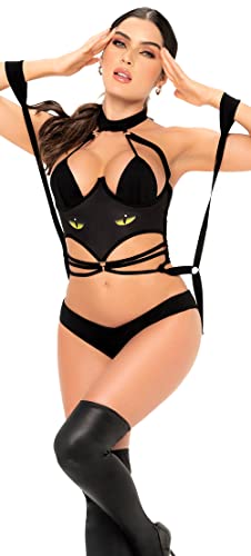 Mapalé by Espiral girls Cat Girl Costume Lingerie Set, As Shown, Large-X-Large US